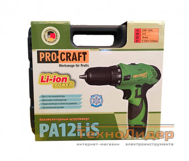 Аккумуляторный шуруповерт Procraft PA12LiS