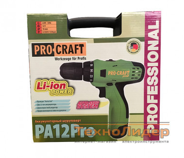 Аккумуляторный шуруповерт Procraft PA12Pro