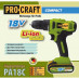 Аккумуляторный шуруповерт Procraft PA18C