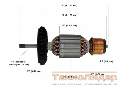 Якорь на болгарку Stanley STGL2223 (220x54)