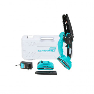 Аккумуляторная цепная пила Grand АПЦ-6M/2-2 Бесщёточная (2 шины+2 цепи в кейсе)