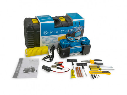 Компрессор автомобильный Kraissmann 123 MLK 12VC с набором инструмента