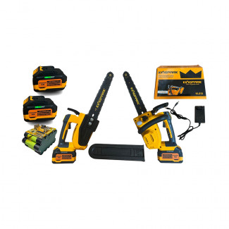 Аккумуляторная пила цепная KingPark KL-212/2 (шина 30 см с 2 АКБ по 6,0 Ампер)