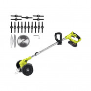 Аккумуляторный триммер Eltos АТГ-20 (18 насадок с колесиками)