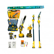 Набор 3 в 1 аккумуляторная цепная пила + секатор + удлинитель THO LUX (Бесщеточный)