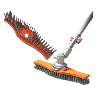 Нейлоновая насадка щётка на мотокосу для чистки ковров, брусчатки, мрамора 2Т 255 мм